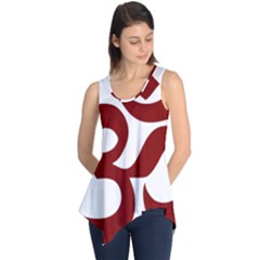 Hindu Om Symbol (Dark Red) Sleeveless Tunic