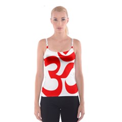 Hindu Om Symbol (red) Spaghetti Strap Top by abbeyz71