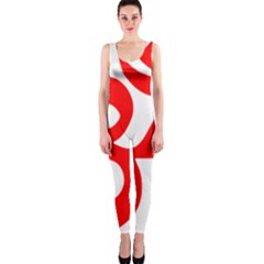 Hindu Om Symbol (Red) OnePiece Catsuit