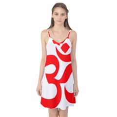 Hindu Om Symbol (Red) Camis Nightgown