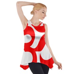 Hindu Om Symbol (Red) Side Drop Tank Tunic