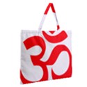 Hindu Om Symbol (Red) Zipper Large Tote Bag View2