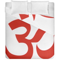 Hindu Om Symbol (red) Duvet Cover Double Side (california King Size) by abbeyz71