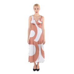 Hindu Om Symbol (Salmon) Sleeveless Maxi Dress