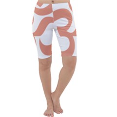 Hindu Om Symbol (Salmon) Cropped Leggings 