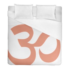 Hindu Om Symbol (Salmon) Duvet Cover (Full/ Double Size)