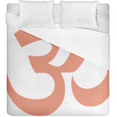 Hindu Om Symbol (Salmon) Duvet Cover (King Size)