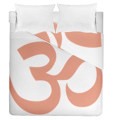 Hindu Om Symbol (Salmon) Duvet Cover Double Side (Queen Size)