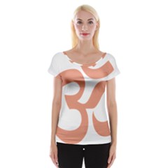 Hindu Om Symbol (Salmon) Women s Cap Sleeve Top