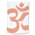 Hindu Om Symbol (Salmon) Large Tapestry View1