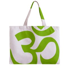 Hindu Om Symbol (lime Green) Zipper Mini Tote Bag by abbeyz71