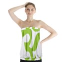 Hindu Om Symbol (Lime Green) Strapless Top View1