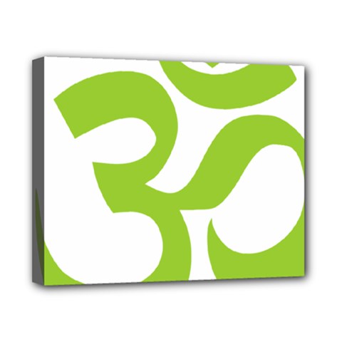 Hindu Om Symbol (lime Green) Canvas 10  X 8  by abbeyz71