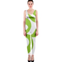 Hindu Om Symbol (lime Green) Onepiece Catsuit by abbeyz71