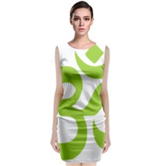 Hindu Om Symbol (lime Green) Classic Sleeveless Midi Dress by abbeyz71