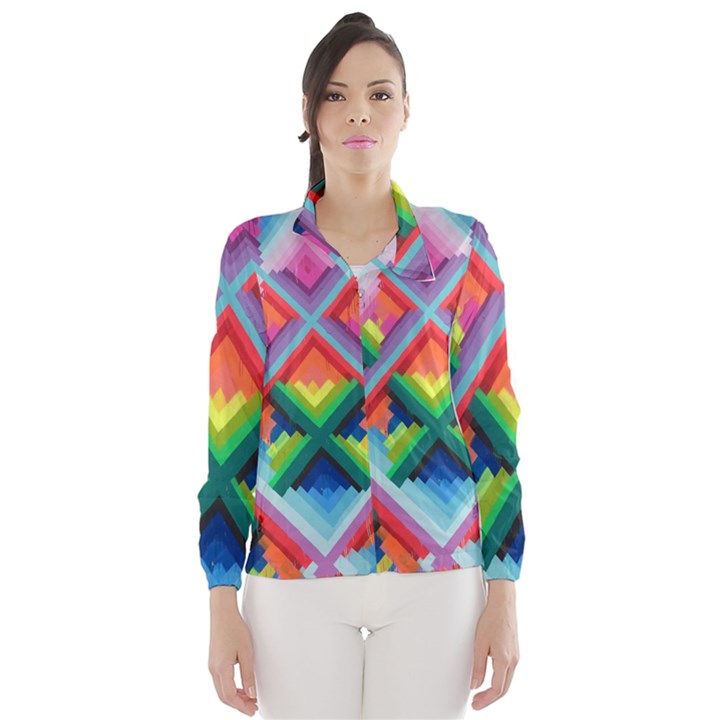 Rainbow Chem Trails Wind Breaker (Women)