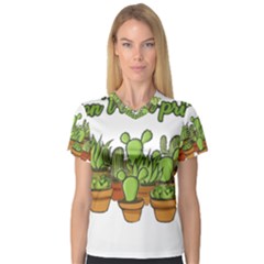 Cactus - Dont be a prick Women s V-Neck Sport Mesh Tee