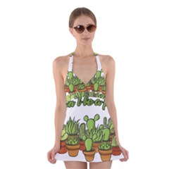 Cactus - Dont be a prick Halter Swimsuit Dress