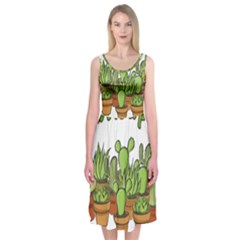 Cactus - Dont be a prick Midi Sleeveless Dress