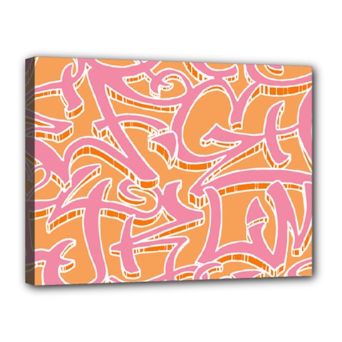 Abc Graffiti Canvas 16  X 12  by Nexatart