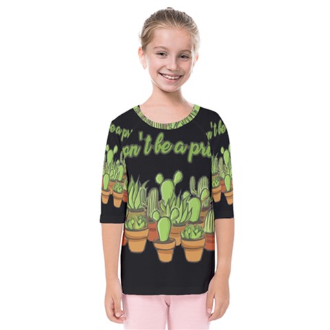 Cactus - Dont Be A Prick Kids  Quarter Sleeve Raglan Tee by Valentinaart