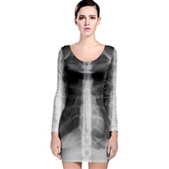 X Ray Long Sleeve Velvet Bodycon Dress