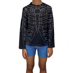 X Ray Kids  Long Sleeve Swimwear by Valentinaart