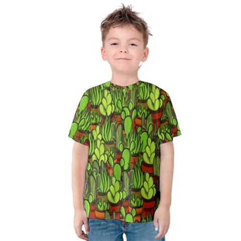 Cactus Kids  Cotton Tee by Valentinaart