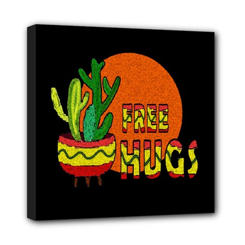 Cactus - Free Hugs Mini Canvas 8  X 8 