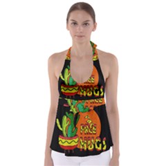 Cactus - Free Hugs Babydoll Tankini Top by Valentinaart