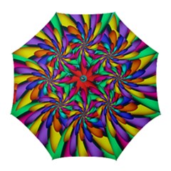 Star Flower Color Rainbow Golf Umbrellas