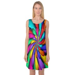 Star Flower Color Rainbow Sleeveless Satin Nightdress by Mariart