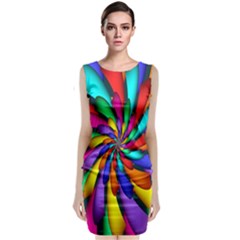 Star Flower Color Rainbow Classic Sleeveless Midi Dress by Mariart