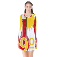 Thermometer Themperature Hot Sun Flare Dress