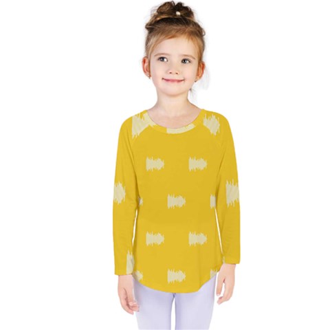 Waveform Disco Wahlin Retina White Yellow Kids  Long Sleeve Tee by Mariart