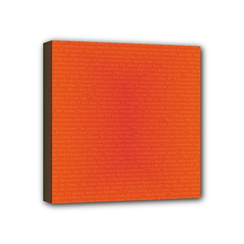 Scarlet Pimpernel Writing Orange Green Mini Canvas 4  X 4  by Mariart
