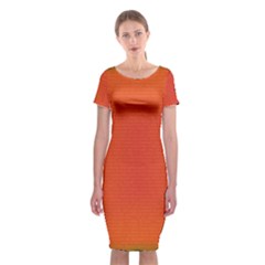 Scarlet Pimpernel Writing Orange Green Classic Short Sleeve Midi Dress by Mariart