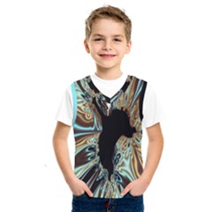 Silver Gold Hole Black Space Kids  Sportswear by Mariart