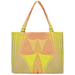 Wave Chevron Plaid Circle Polka Line Light Yellow Red Blue Triangle Mini Tote Bag by Mariart