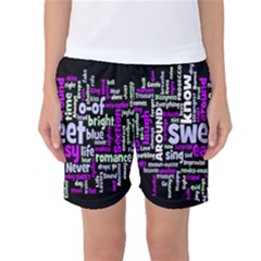 Writing Color Rainbow Sweer Love Women s Basketball Shorts by Mariart