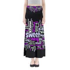 Writing Color Rainbow Sweer Love Maxi Skirts by Mariart