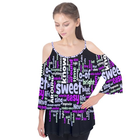 Writing Color Rainbow Sweer Love Flutter Tees by Mariart