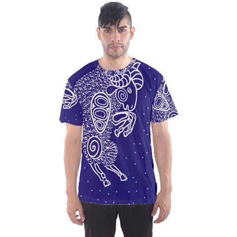 Aries Zodiac Star Men s Sport Mesh Tee by Mariart