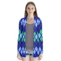 Blue Diamonds Green Grey Plaid Line Chevron Cardigans View1