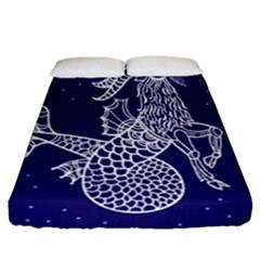 Capricorn Zodiac Star Fitted Sheet (queen Size) by Mariart