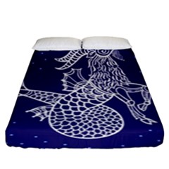 Capricorn Zodiac Star Fitted Sheet (king Size) by Mariart