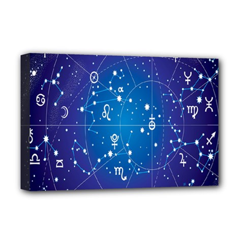 Astrology Illness Prediction Zodiac Star Deluxe Canvas 18  X 12   by Mariart