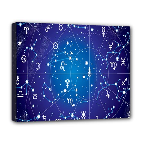Astrology Illness Prediction Zodiac Star Deluxe Canvas 20  X 16   by Mariart