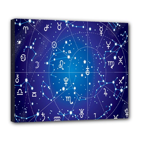 Astrology Illness Prediction Zodiac Star Deluxe Canvas 24  X 20   by Mariart