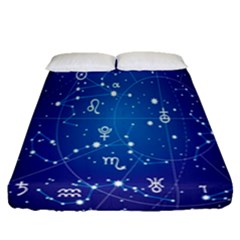 Astrology Illness Prediction Zodiac Star Fitted Sheet (queen Size) by Mariart